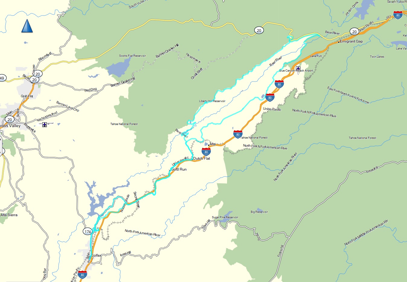 Colfax - Dutch Flat - Bear River dual sport ride