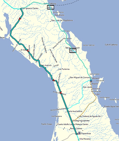 Baja route map