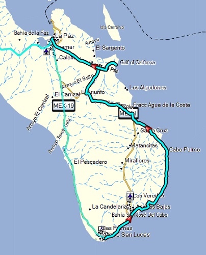 Baja route map